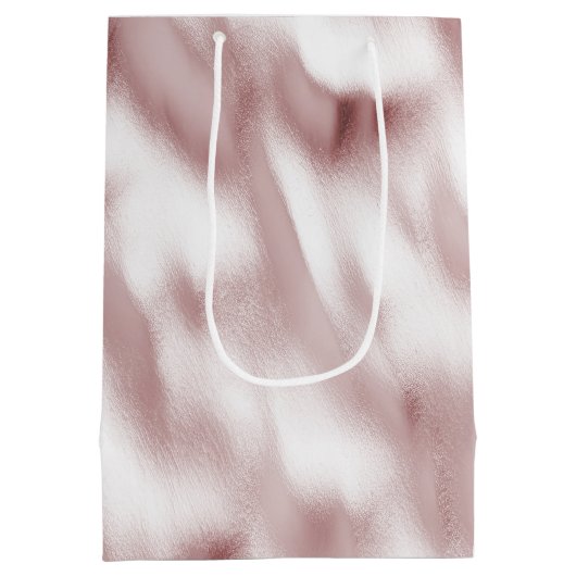 赤面ピンクグラム誕生日 ミディアムペーパーバッグ (裏面)