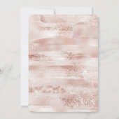 赤面ピンクグリジーグリッタースパークルベビーシャワー 招待状 (裏面)