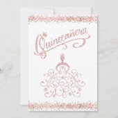 赤面ピンクグリッターキンセアニラ15クラウン招待状 招待状 (正面)