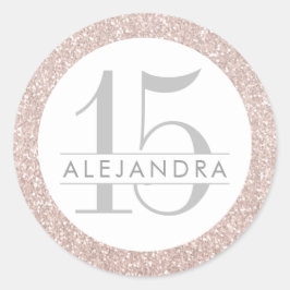 赤面ピンクグリッタークインスアニョスフェイスステッカーラベル ラウンドシール