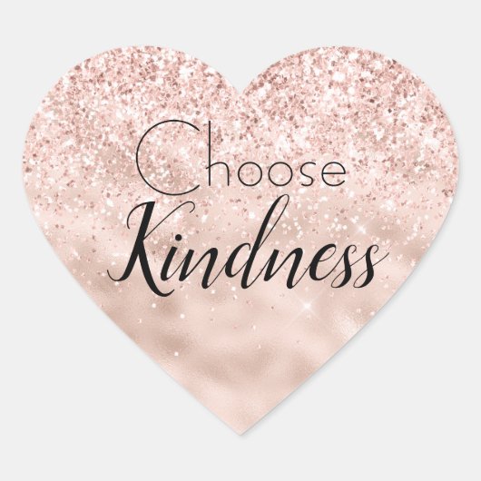 赤面ピンクグリッターグリッジスパークル   ハートシール (正面)