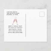 赤面ピンクグリッターシャンパントースト21歳 ポストカード (裏面)