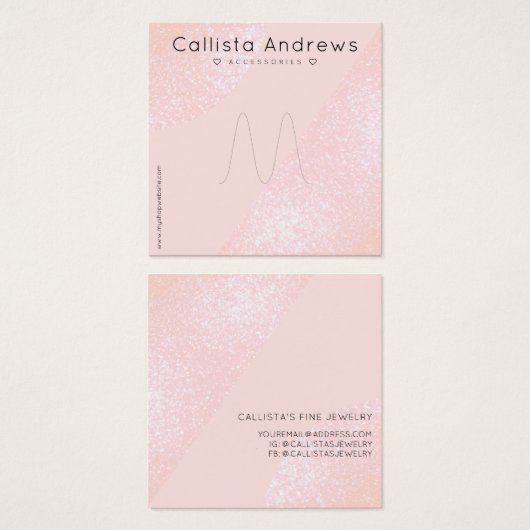 赤面ピンクグリッタージオハートリングや輪表示 (正面&裏面)