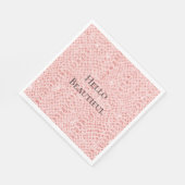 赤面ピンクグリッタースネークスキンアニマルプリント スタンダードランチョンナプキン (角)