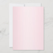 赤面ピンクグリッタースパークルバルーン子供の誕生日 招待状 (裏面)