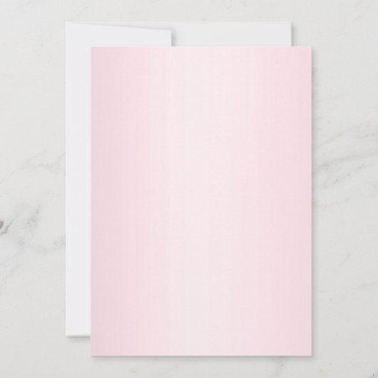 赤面ピンクグリッタースパークルバルーン子供の誕生日 招待状 (裏面)