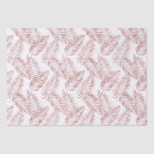 赤面ピンクグリッタートロピカル葉 薄葉紙 (正面)