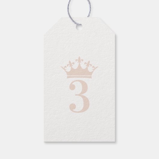 赤面ピンクグリッタープリンセスクラウン特典 ギフトタグ (裏面)
