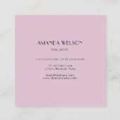 赤面ピンクグリッターメイクアップ爪、 ネイルまつ毛 スクエア名刺 (裏面)
