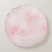 赤面ピンクグリッターレオパードプリント ラウンドクッション (裏面)