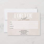 赤面ピンクグリッター商品券カード (正面)