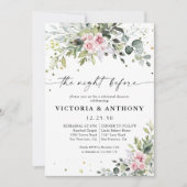 赤面ピンクグリーナリーザナイトウィーク招待状 招待状 (正面)