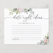 赤面ピンクグリーナリーデイトナイトアイディアカード (正面)