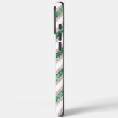 赤面ピンクグリーングリッターストライプズ Case-Mate iPhoneケース (裏面 / 左)