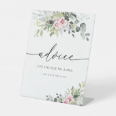 赤面ピンクグリーンフローラアドバイス標識 台座サイン (正面)