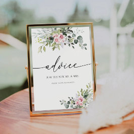 赤面ピンクグリーンフローラアドバイス標識 台座サイン