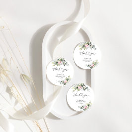 赤面ピンクグリーンブライダルシャワーギフトラベル フェイバータグ