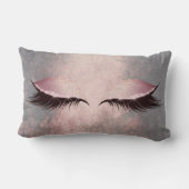 赤面ピンクグレーグレンギーグリッターセメントグラムメイクアップ ランバークッション (裏面)