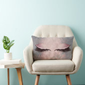 赤面ピンクグレーグレンギーグリッターセメントグラムメイクアップ ランバークッション (椅子)