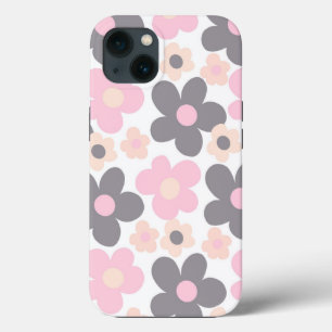 赤面ピンクグレーデイジーレトロドリーム#1 #retro #art iPhone 13ケース
