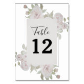 赤面ピンクグレーバラフローラウォーターカラーグリーン テーブルナンバー (裏面)