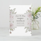 赤面ピンクグレーバラフローラ水色の緑 セーブザデート (スタンド正面)