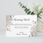 赤面ピンクグレーバラ結婚フローラの願い井戸 エンクロージャーカード (スタンド正面)