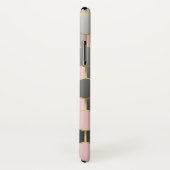 赤面ピンクグレー&金ゴールド六角グモダンラム Case-Mate iPhoneケース (裏面/右)