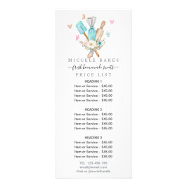 赤面ピンクケーキミキサーフローラベーカリーサービス価格 ラックカード