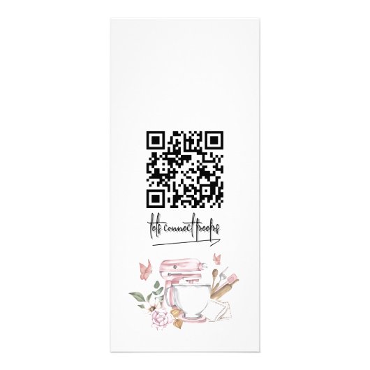 赤面ピンクケーキミキサーフローラベーカリーサービス価格 ラックカード (裏面)