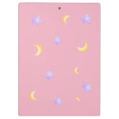 赤面ピンクコかわいらしアラギフト子供へ名前をカスタムする クリップボード (裏面)