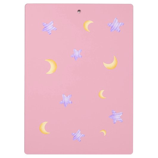 赤面ピンクコかわいらしアラギフト子供へ名前をカスタムする クリップボード (裏面)