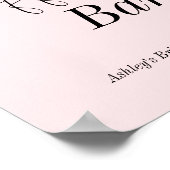 赤面ピンクコーヒーバーウェディングシャワー ポスター (角)