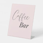 赤面ピンクコーヒーバーウェディングシャワー 台座サイン (正面)