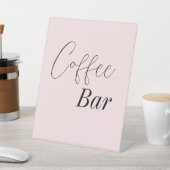 赤面ピンクコーヒーバーウェディングシャワー 台座サイン (インサイチュ)