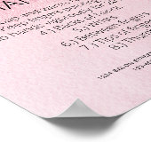 赤面ピンクコービッドヘルス安全グリッターヘアサロン ポスター (角)