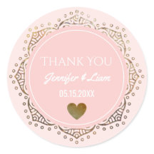 赤面ピンクゴールドボホウェディングハートありがとう好意