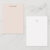 赤面ピンクサファイアディスプレイカード 名刺 (正面/裏面)