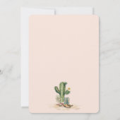 赤面ピンクサボス女性のカーボーイロデオバースデーパーティー 招待状 (裏面)