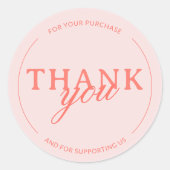 赤面ピンクサンキューフェミニンミニマリスト ラウンドシール (正面)