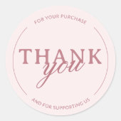赤面ピンクサンキューフェミニンミニマリスト ラウンドシール (正面)