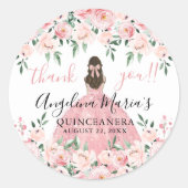 赤面ピンクサンキューユーフローラキンセアニェラ ラウンドシール (正面)