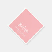 赤面ピンクサンキュー結婚ズ スタンダードカクテルナプキン (角)