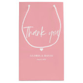 赤面ピンクサンキュー結婚ズ スモールペーパーバッグ (裏面)