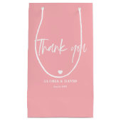 赤面ピンクサンキュー結婚ズ スモールペーパーバッグ (正面)