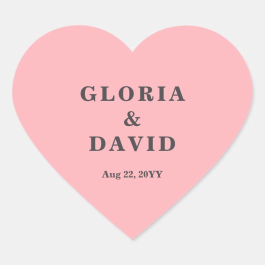 赤面ピンクサンキュー結婚ズ ハートシール (正面)
