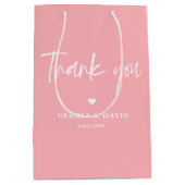 赤面ピンクサンキュー結婚ズ ミディアムペーパーバッグ (正面)