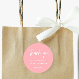 赤面ピンクサンキュー結婚ズ ラウンドシール