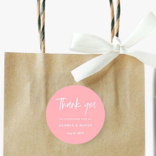 赤面ピンクサンキュー結婚ズ ラウンドシール