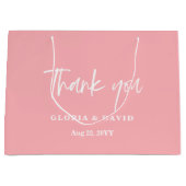 赤面ピンクサンキュー結婚ズ ラージペーパーバッグ (正面)